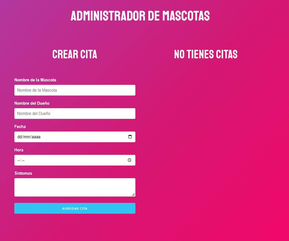 Vista previa de Veterinary App
